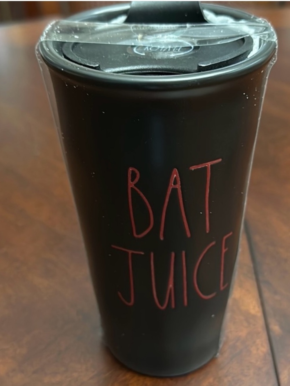 Rae Dunn Bat Juice Fall Halloween Tall Ceramic Travel Mug NEW